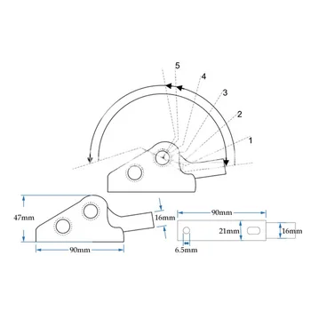 

Sofa Bed Hardware-folding Hinge / Chair Modified Furniture Self-lock Hinge 180°