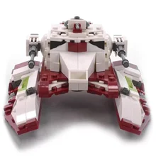 

New Space War Republic Fighter Tank Building Block Military Self-Propelled Anti-tank Weapon Building Block Model DIY Toy TX-130T
