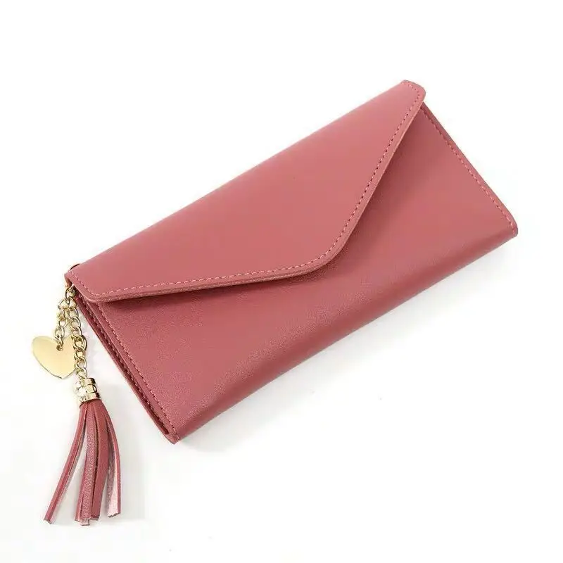 

2020 Women Autumn Tassel Fashion Wallet Female Heart pendant Long Money Pocket Pouch Handbag Women's Purse Card Holders New Bags