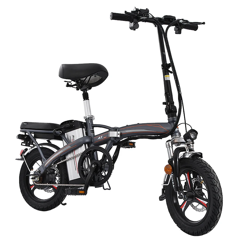 Top Mini Bike Folding Electric Bike 14inch Wheel Motor E Bike Electric Bicycle Scooter 48V Lithium Battery 8