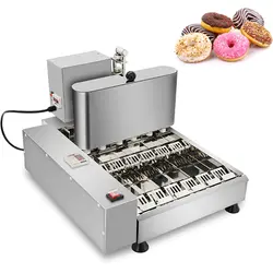 Коммерческий полностью автоматическое производство автомат для Жарки пончиков 6 формы из нержавеющей стали электрическая фритюрница с
