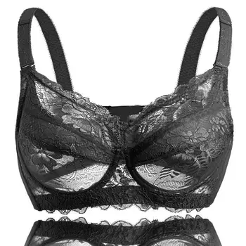

36 38 40 42 44 46 48 B C D E F G Drop Ship Women's Full Coverage Non-padded Underwire Big Size Lace Floral Unlined Bra
