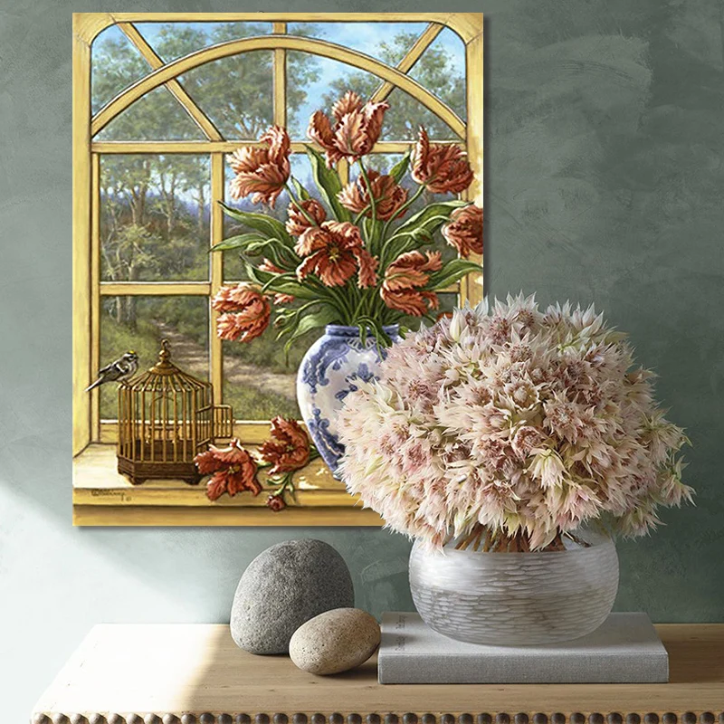 Diy живопись по цифровой живописи сельская местность