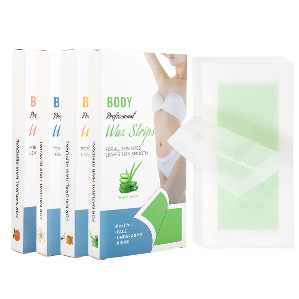 20/40pcs Hair Removal Wax Strips Roll Underarm Wax Strip Paper Waxing Wipe Sticker Beauty Tool for Face Body Leg Arm Hair Remova 3