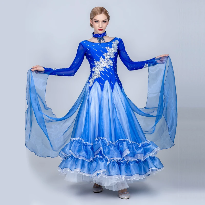 Новые Бальные танцевальные платья Национальный стандарт танцевальные костюмы фламенко Вальс Танго соревнования одежда для современных