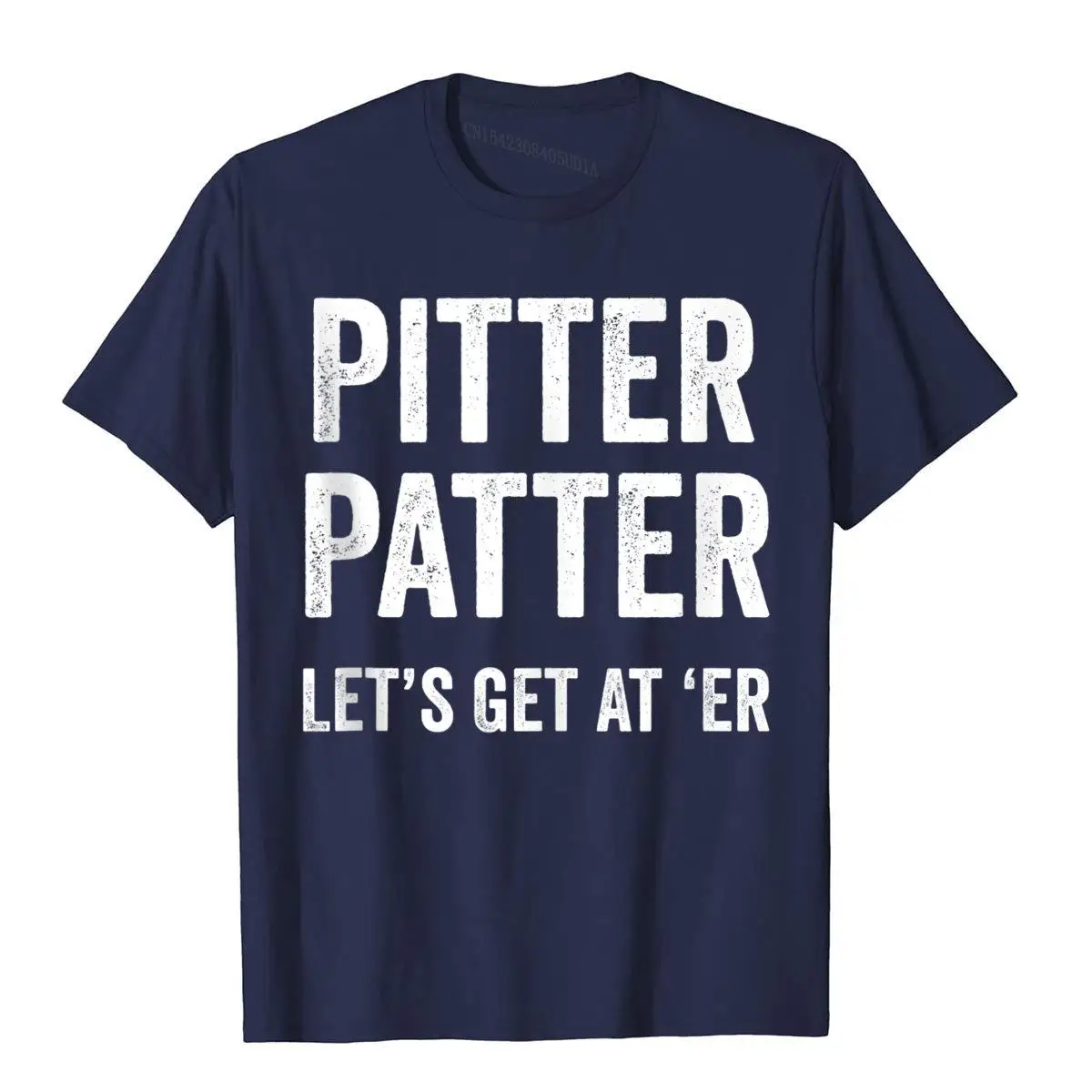 Pitter Patter Let's Get At Er Tank Top__B8864navy