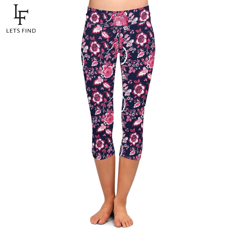 Plus size printed capri leggings Clearance