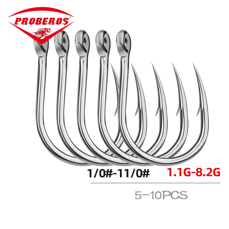 Meerwasser korrosion schutz Angeln Haken Größe 1/0-13/0 # Ring auge Japan Angelhaken Angeln Haken Einzigen Jig Fisch Haken angelgerät