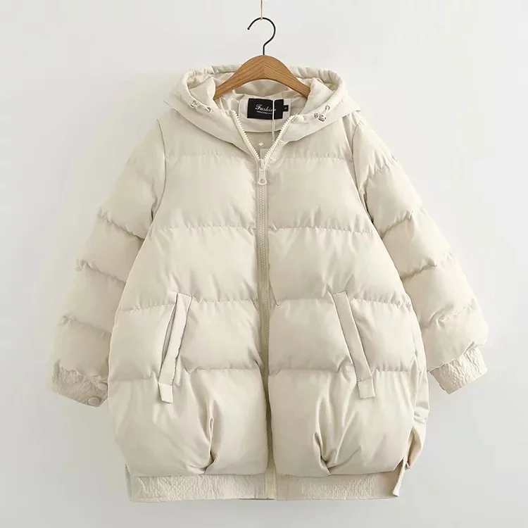 

Japanese-style Mori Girl Line College Style Versatile Solid Color Thick Loose-Fit Slimming Student down Coat Cotton-padded Cloth