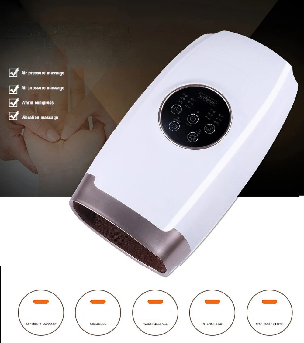 Electric Hand Massager Arthritis Pain Relief Pressure Point Heating