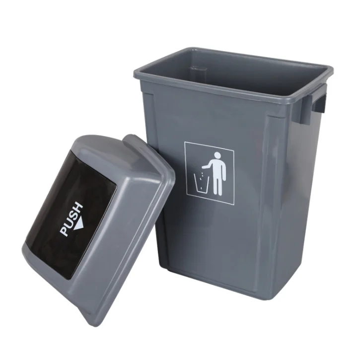 Plastic Shaker Trash Bin Four Color Classification Outdoor Trash Bin Household Trash Can