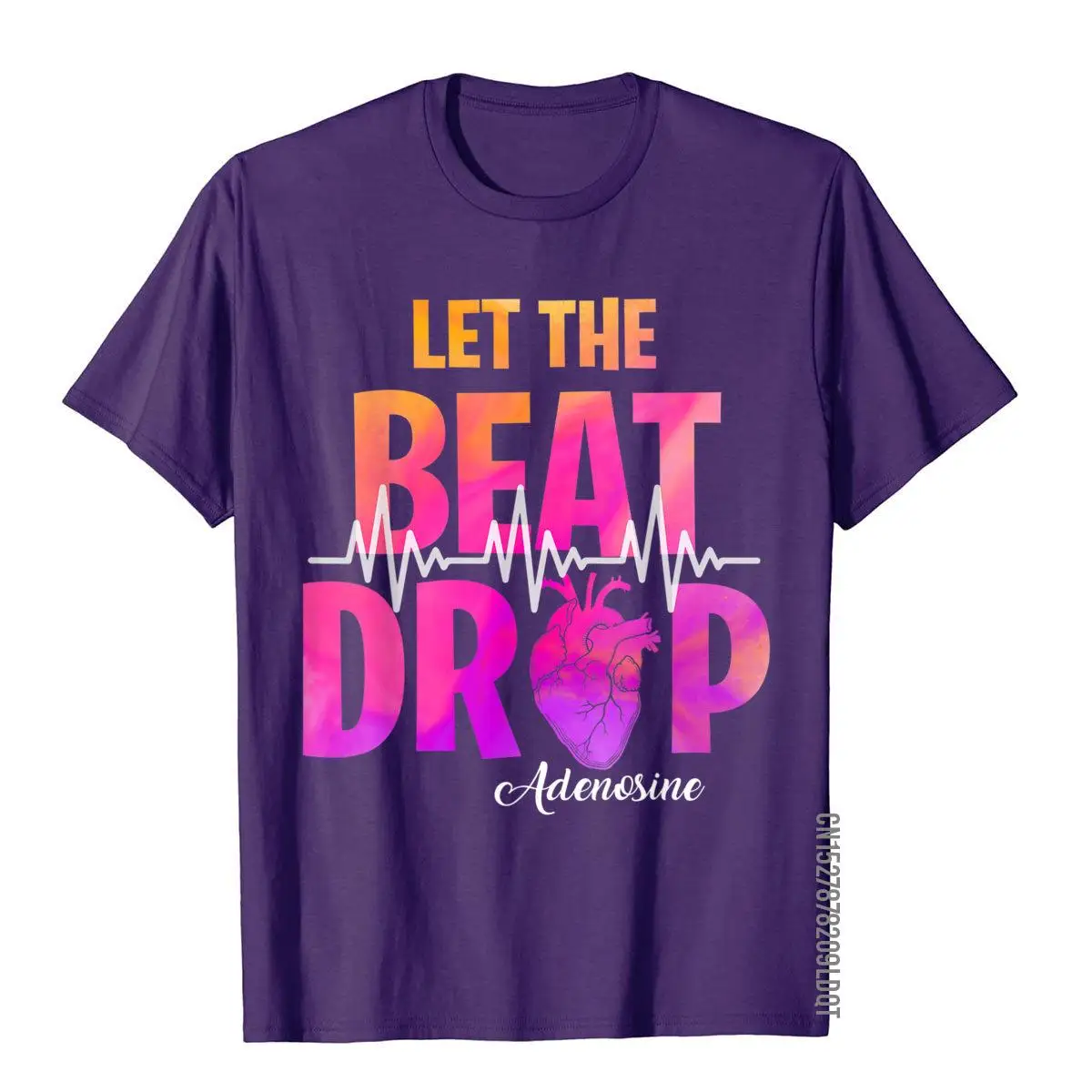 Funny Nurses Let The Beat Drop Adenosine T-Shirt__B13901purple
