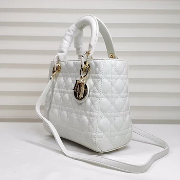 

Women Fashion Bag White Color Shoulder Bag Small Women Handbags Luxury Designer Bags Diamond Lattice BagWomen Handbag Classic