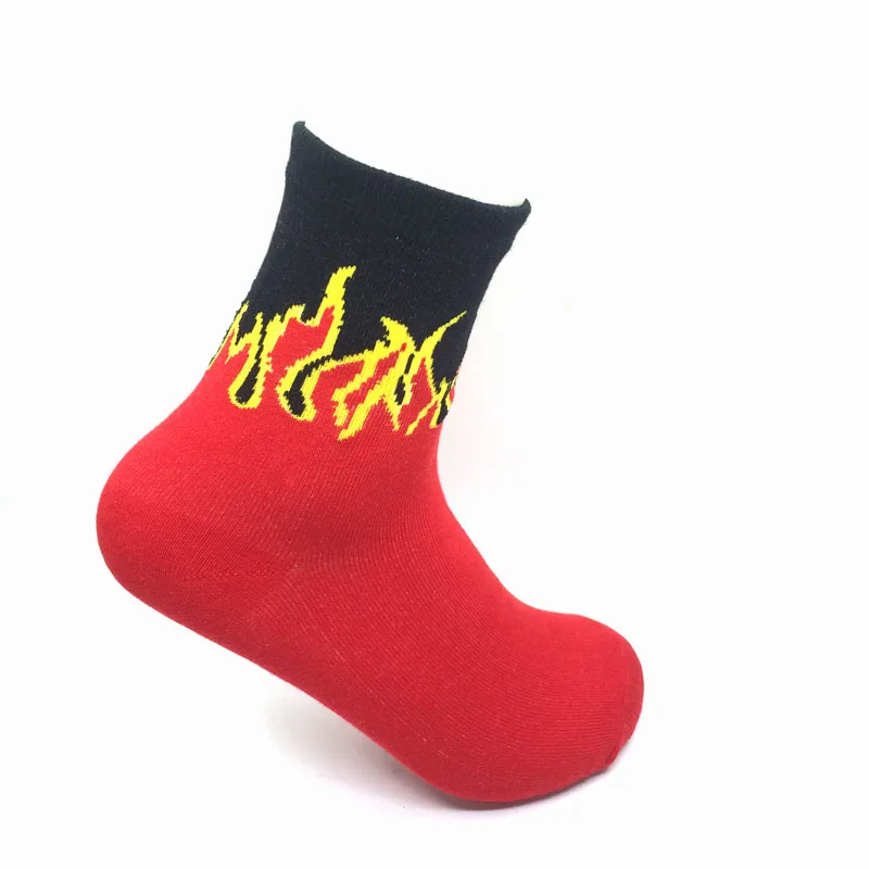 80%Cotton Patterned Design Flame Bomb Baseball Harajuku Cool Socks HipHop Pip 