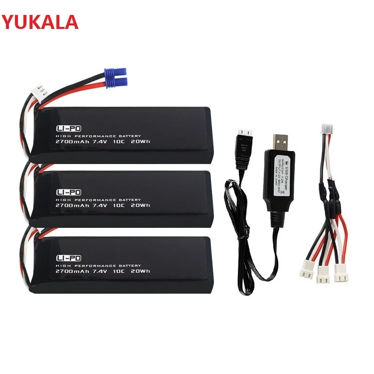 Аккумулятор H501S 7 4 В 2700 мАч 10C для H501C H501A H501M X4 аккумулятор радиоуправляемого