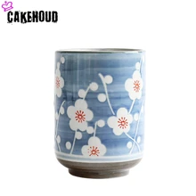 Японский керамический пуэр творческая чашка для чая Ретро кунг-фу чайный сервиз фарфор чашка домашняя ручная роспись прямая чашка чайный набор
