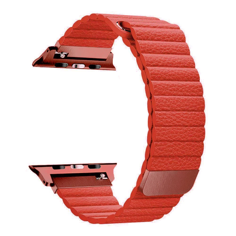 Спортивная петля Tschick для Apple Watch, кожаный ремешок с сильным магнитным замком, сменный ремешок для iWatch серии 4/3/2/1 - Цвет: 10
