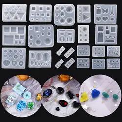 Pendant Silicone Mold Round Heart Drop Eraings Resin Mold For Necklace Keychain DIY Crystal Epoxy Resin Jewelry Making