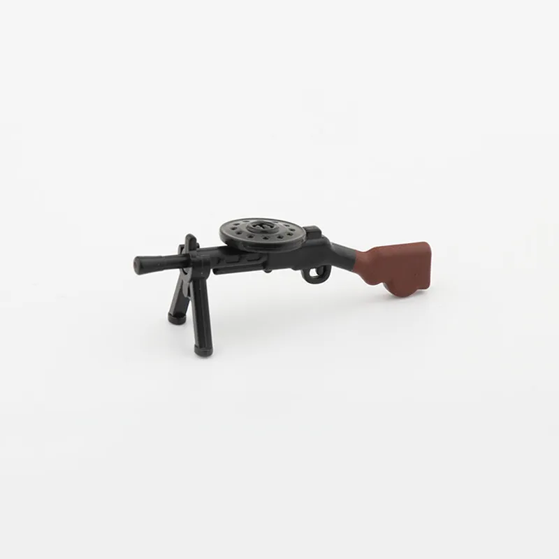 5/10 WW2 Soldiers Weapon Building Block Accessories Two-color Printing Machine Rifle Submachine Sniper Guns Military Bricks C238 3
