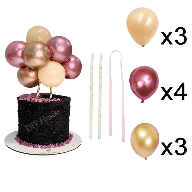 10pcs 5 Inch Metal Balloon Cake Topper Cloud Shape Confetti Balloons For Birthday Baby Shower Wedding Party Decor Home Supplies cake topper cake toppers cake decorations birthday party supplies party decorations