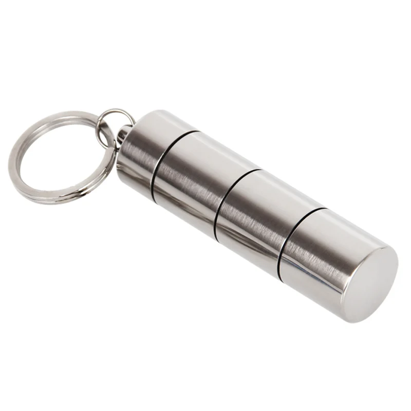 

Tiartisan Titanium Storage Box Case For Pill Keychain Eco-Friendly Ultralight Portable Titanium Medical Waterproof Case