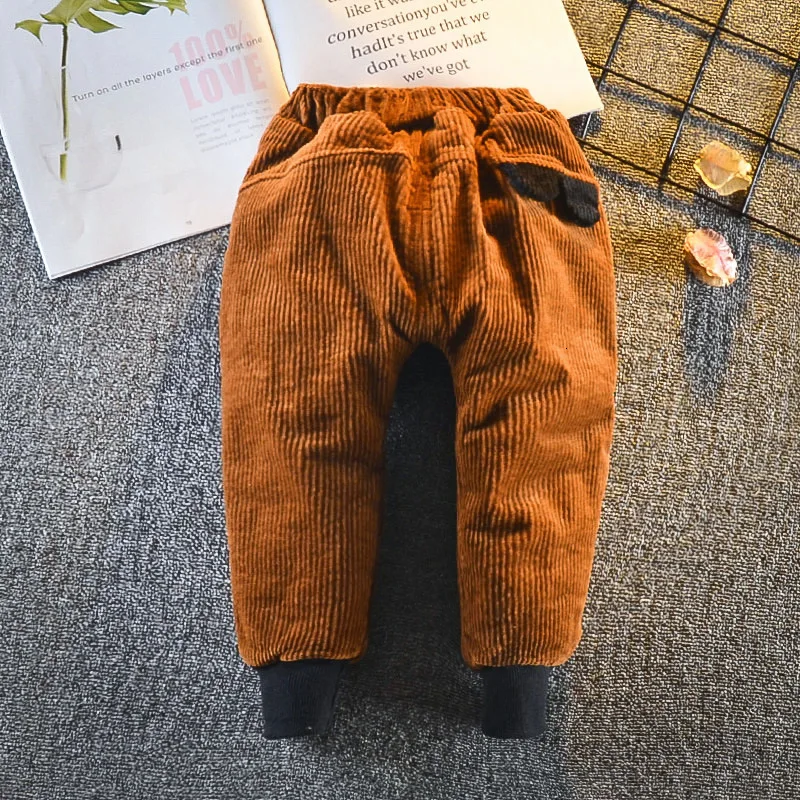 Kids Winter Pants New Boys Cotton Leggings Children Casual Thick Warm Leggings For Boys Kids Plus Velvet Sports Trousers Clothes