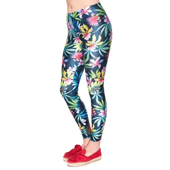 

Women Mandala Flower Digital Print Fitness Leggins Pants Elastic Workout Plus Size Legging Trousers