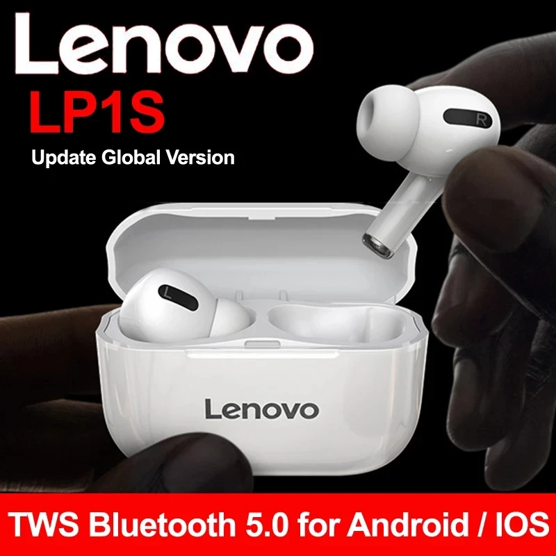 Bluetooth-наушники Lenovo LP1S TWS Спортивная беспроводная гарнитура стереонаушники Hi-Fi с