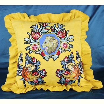 

Animal Cushion Covers Embroidery Tiger Pillow Cases for Bedroom Sofa Decorative Pillow Covers 45*45cm PC4