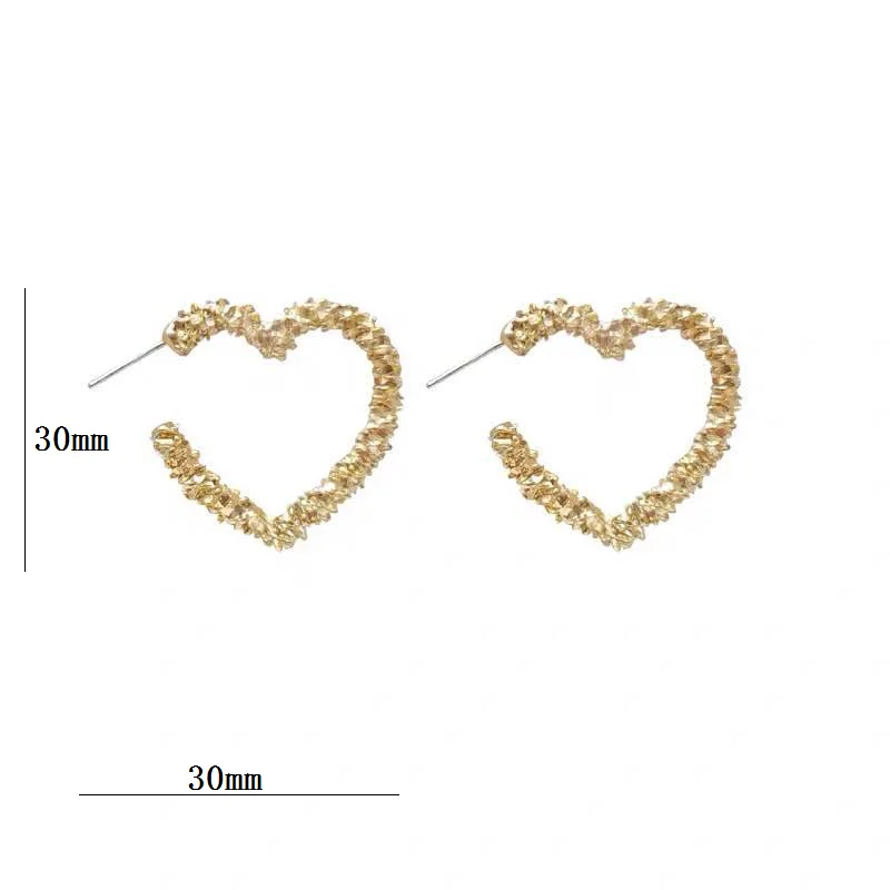 

New tide of Europe and the United States concave-convex grain exaggerated personality cool wind S925 ear studs fashion versatile