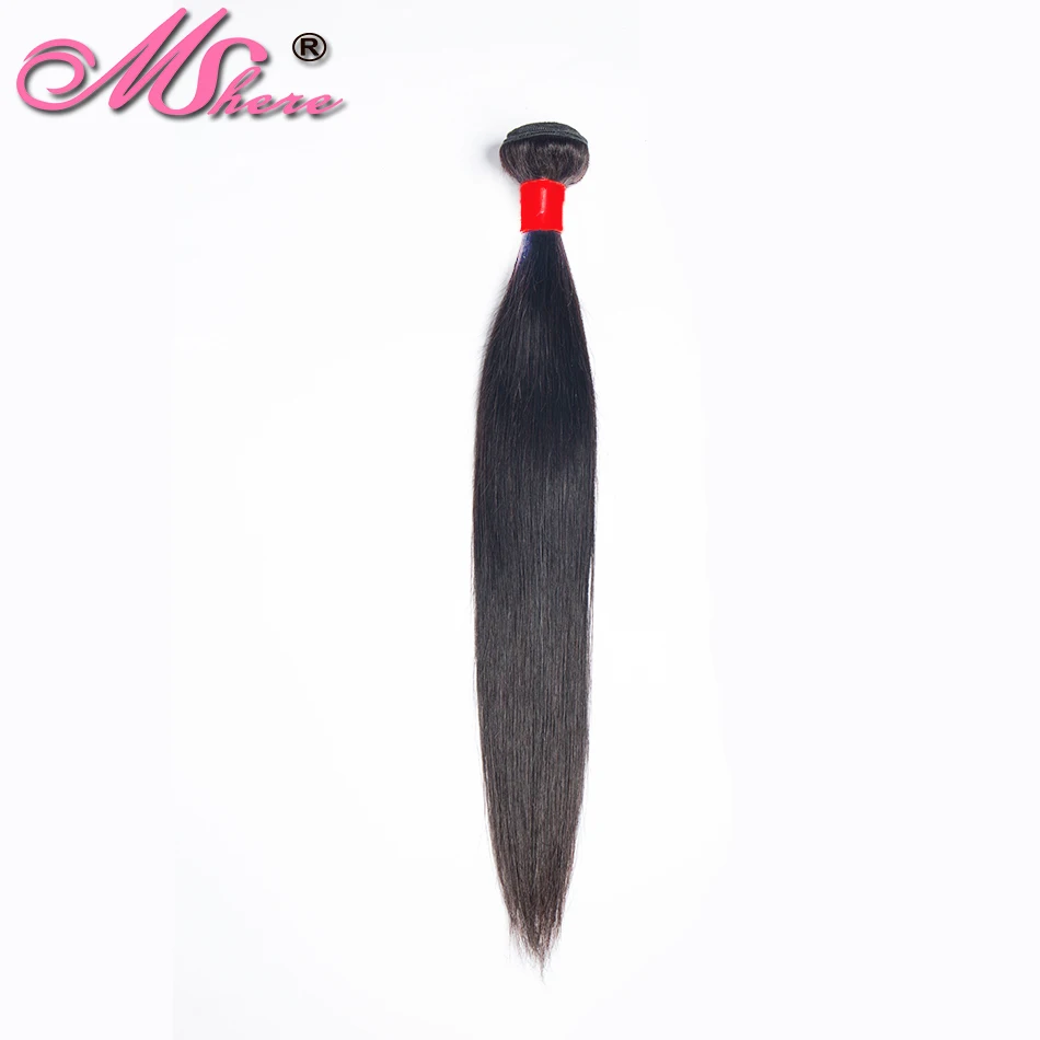 

Mshere Hair Peruvian Straight Human Hair Bundles 100% Non Remy Hair Weave Bundles 1/3/4 Bundles Hair Extensions Natural Color