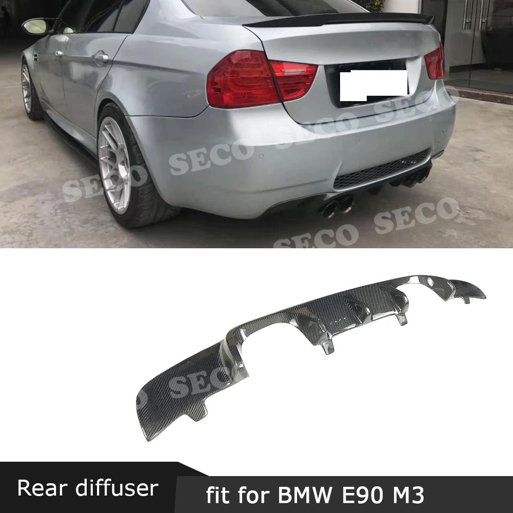 Для BMW 3 серии E90 M3 2005-2011 рассеиватель задней губы спойлер из углеродного волокна/frp зад бампер Hugger крышка пластина для украшения автомобиля