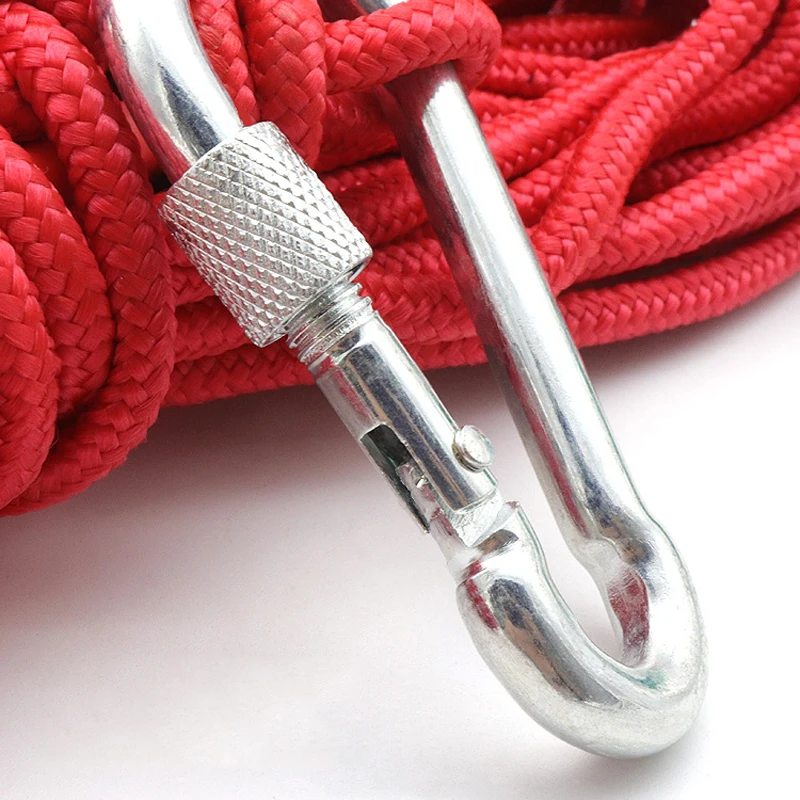 Angelmagnet-Seil, 20 m, 10 m, Nylonseil, geflochtenes Seil, schweres Seil mit sicherem Verschluss, Durchmesser 6 mm, Magnet-Angelseil, Rot/Weiß/Grün – Detail 2