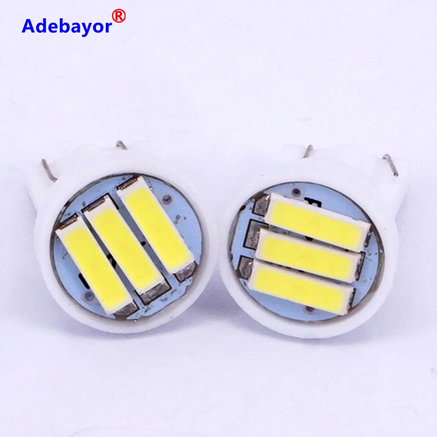 1000X Автомобильный светодиодный w5w 194 T10 7014 3 светодиодный SMD 7020 t10 3smd ширина Клин для лампы авто светодиодный светильник лампа белый Adebayor