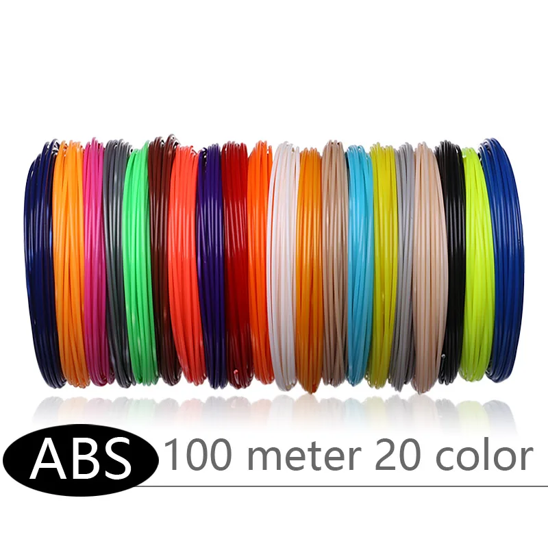 transparent filament 50/100/200 meter ABS PLA 1.75 mm filament plastic for 3d pen No pollution materials 3 d printer pen refills kids birthday gifts 3D Printing Materials