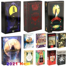 Juego de 78 tarjetas de adivinación de Tarot oculto, cartas de oráculo, tablero de naipes de fiesta familiar, Solomonic antiguo Magickal