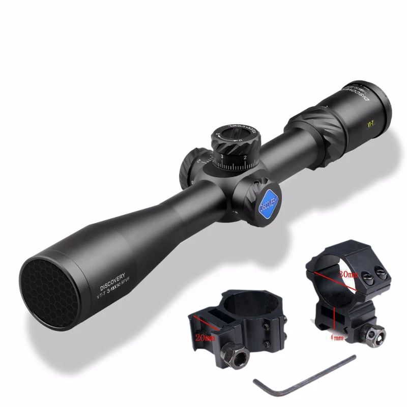 VT-T обнаружения 3-18X50SFVF FFP прицел первый фокальный самолет прицелы сторона параллакса стекло гравированное сетка тактические охотничьи оптические прицелы - Цвет: low 20mm mount
