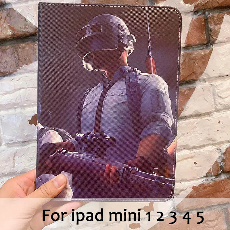 Чехол для планшета для Apple ipad air air1 2 ipad 9,7 PUBG защитный чехол с подставкой для ipad Mini 1 2 3 4 5 - Цвет: Хаки