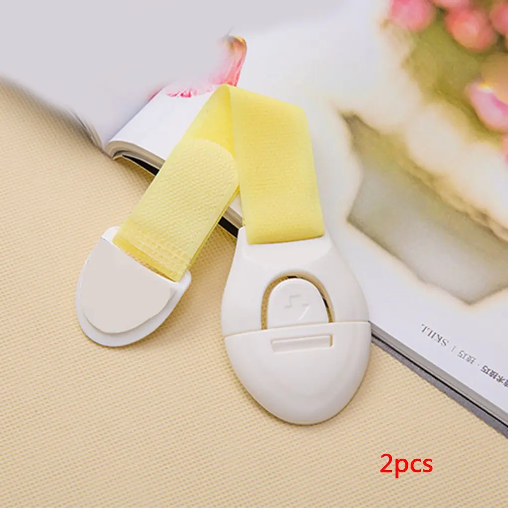 2PCS 5 шт безопасный пластиковый замок для защиты от детей дверных ящиков шкафа Холодильник туалет блокировщики Дети Уход за ребенком замок безопасности ремень - Цвет: 2PCS