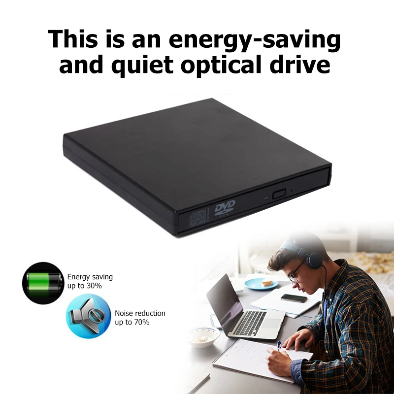 Внешний DVD привод оптический USB 2 0 высокоскоростной Проигрыватель CD ROM устройство