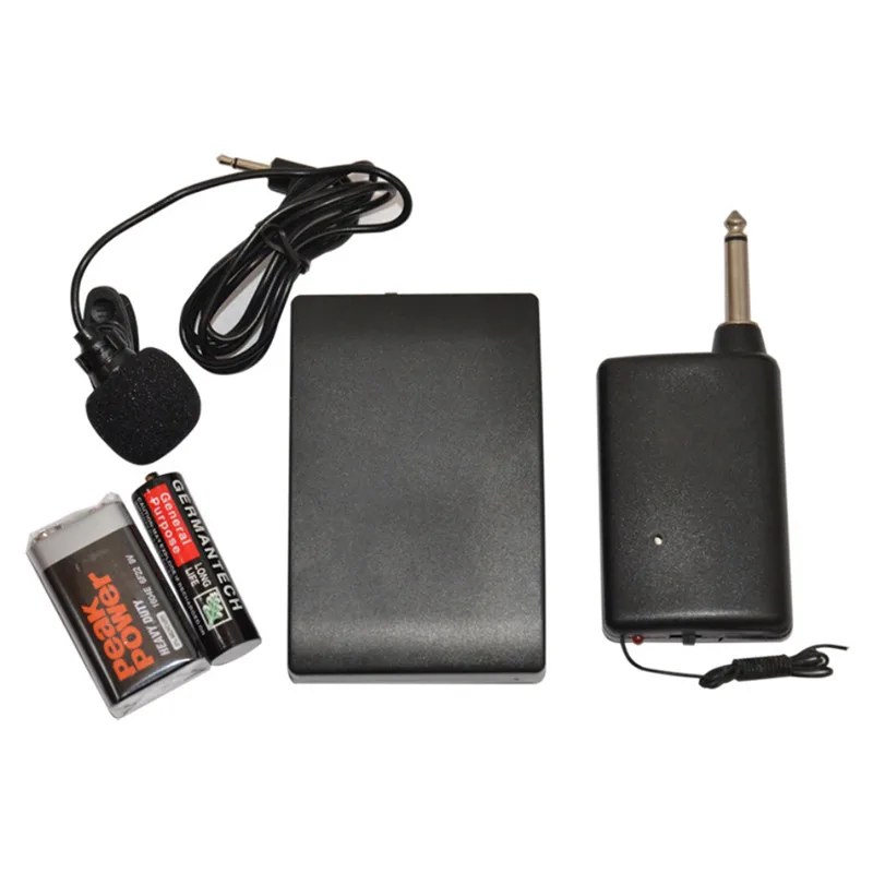 Professional Remote Wireless Microphone Headset Lavalier Laple Mic Receiver Transmitter Radio Megaphone Clip Loudspeaker - Цвет: Черный