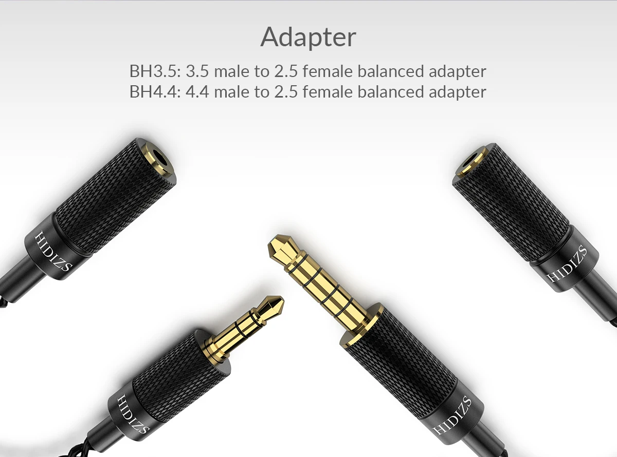 Hidizs adaptador 4.4 3.5 macho para 2.5