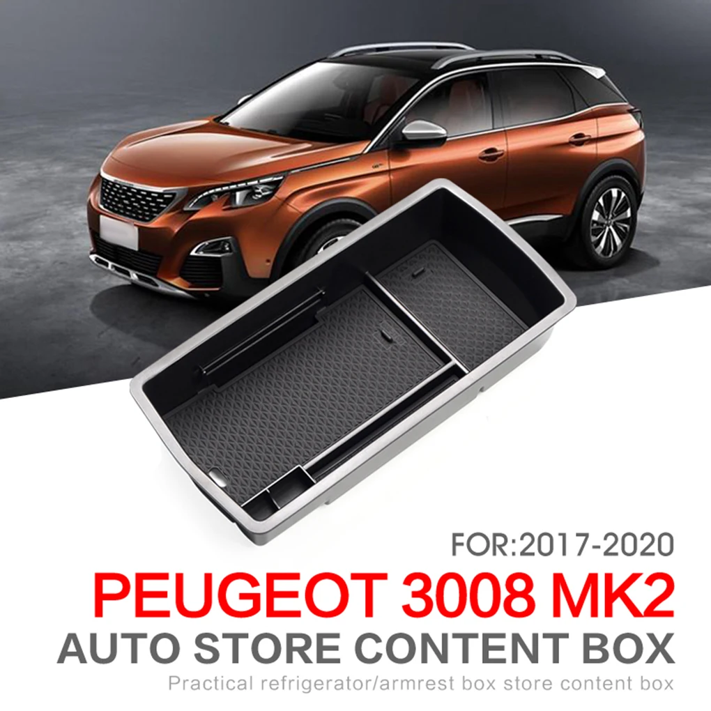 Замена для peugeot 3008- подлокотник уборка столов коробка центральный консольный лоток Органайзер поддон