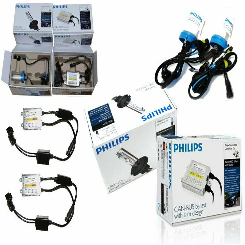 Бесплатная доставка 1 комплект Philips HID Конверсионные Комплекты H1 H4 H7 H11 9005 9006 12 в 35