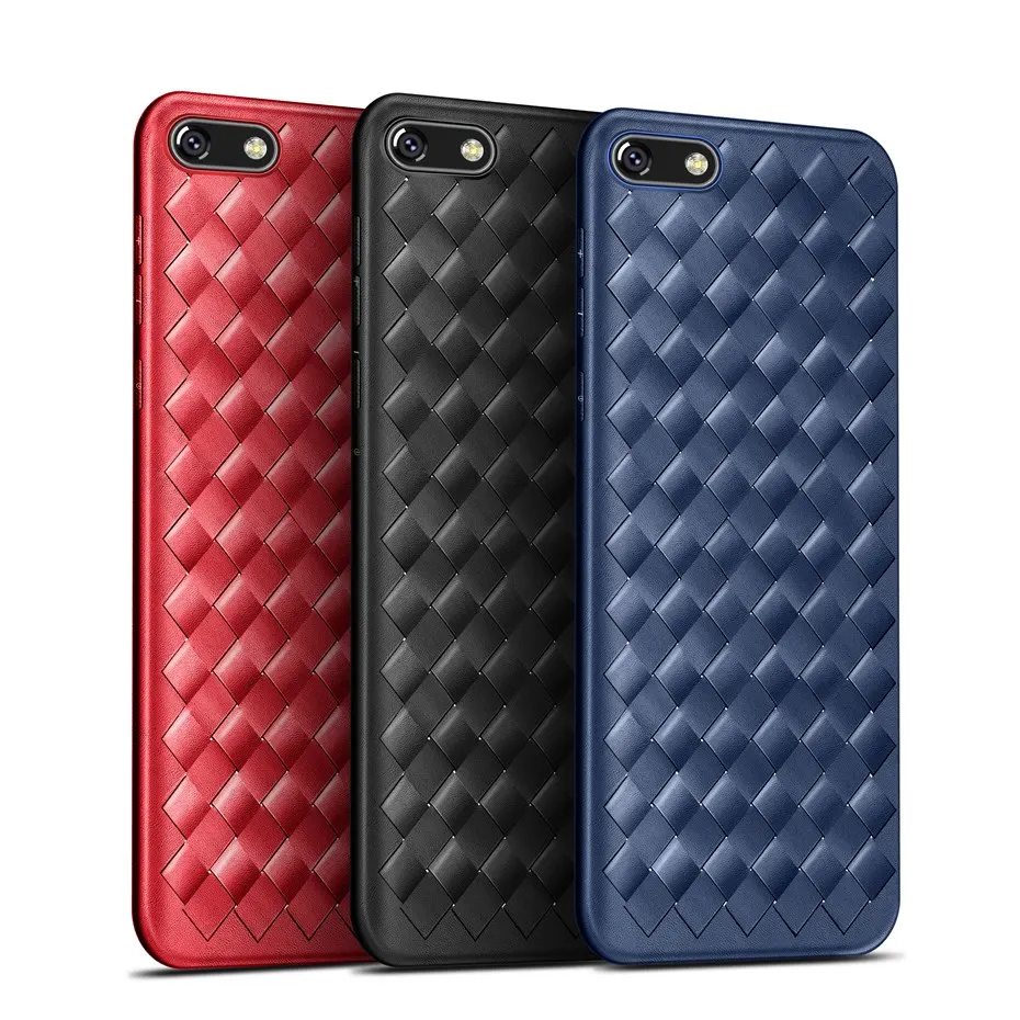 Чехол для huawei Y5 Y5 Prime Lite бизнес тканый кожаный мягкий силиконовый чехол для телефона для huawei Y5 чехол