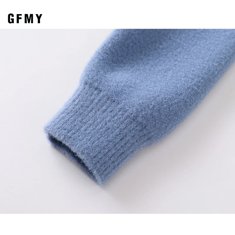GFMY/осенне-зимнее модное вельветовое пальто с круглым воротником и надписью для мальчиков и девочек, теплое пальто для малышей Детские свитера
