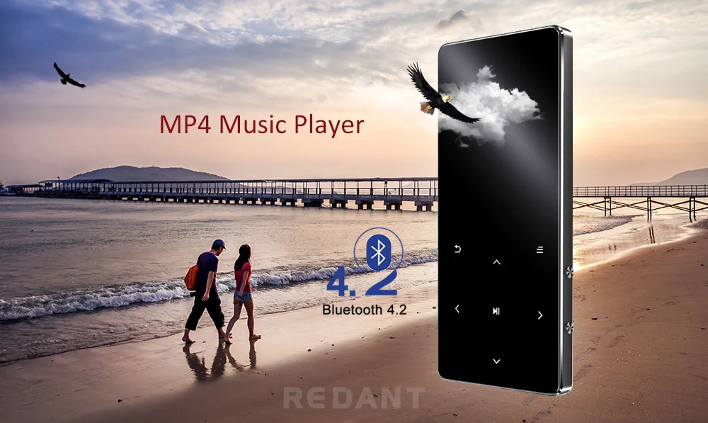 REDANT MP4 плеер bluetooth mp3 mp4 музыкальный плеер портативный MP4 медиа тонкий с 1,8 дюймовыми сенсорными клавишами fm-радио видео Hifi MP 4 16GB