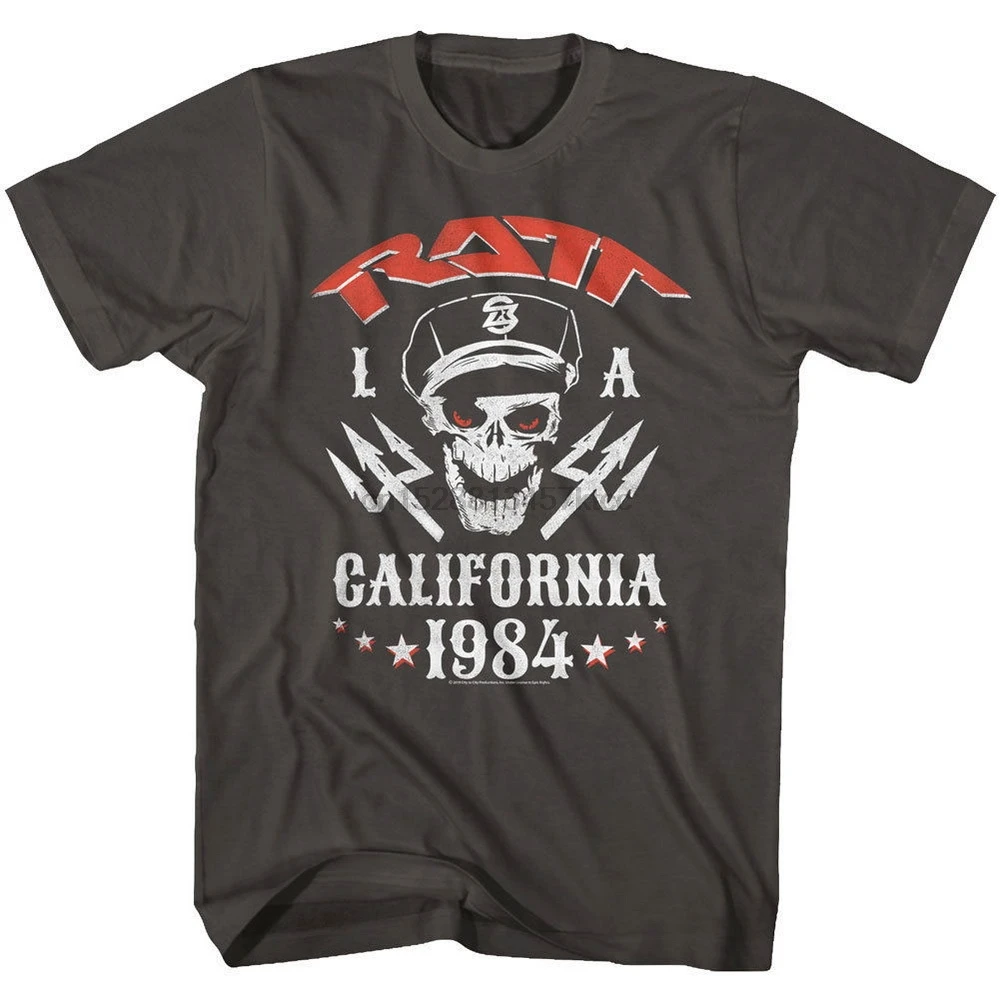 Ratt рок-группа La California 1984 концертный тур арт Мужская футболка альбом Мерч