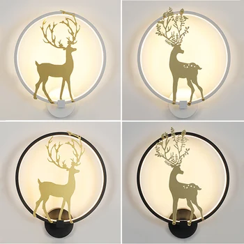 

Modern LED wall lamp living room bedside lamp bedroom gloss LED wall lamp wall lamp 18W black white wall lamp 220V