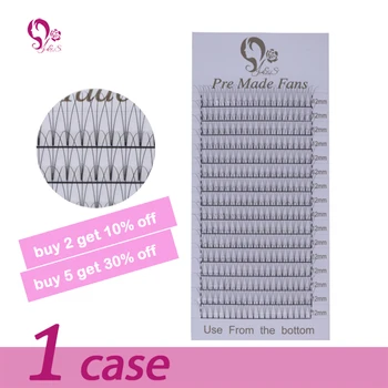 

J&S 16 rows eyelashes extension 3D short stem pre made fans natural individual lashes false mink eyelash